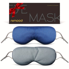 2pcs Silk Sleep Eye Mask for Nap Sleep, Portable Eyeshade