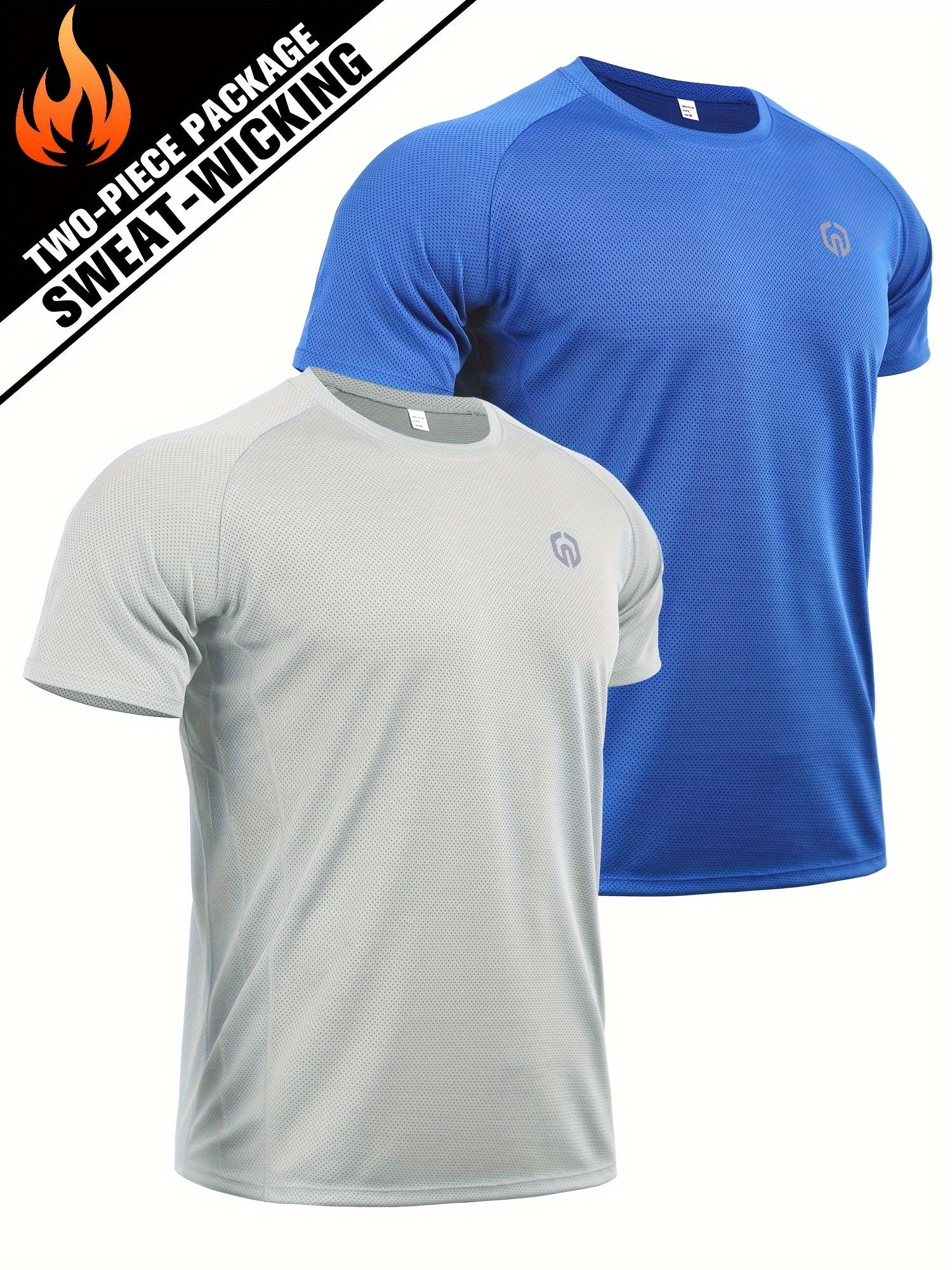 Men's Sports Tee Shirt for Summer Fitness - Round Neck Stretch T-shirt