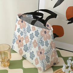 Floral Lunch Bag Thermal Insulated Waterproof for Outdoor