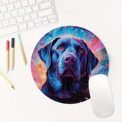 Labrador Dog Art Round Mouse Mat Mouse Pad Non Slip Rubber Base