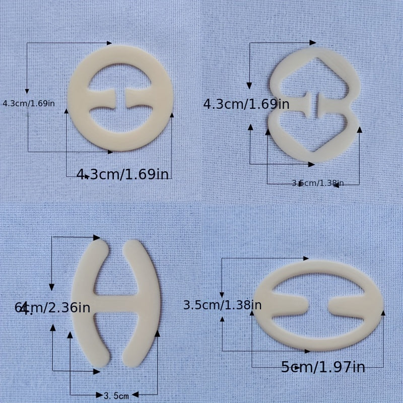 4pcs Invisible Bra Strap Clips Non slip Buckles for Braless Look
