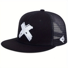 Men's Mesh X Baseball Cap Adjustable Snapback Hat