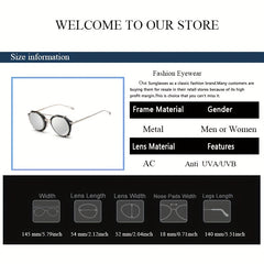 Vintage Steampunk Round Lens Sunglasses