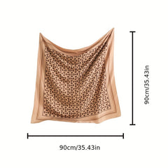 Anchor Full Print Bandana Square Scarf Silk Head Wraps Turban For Women