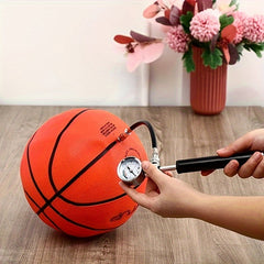Ball Pump with Pressure Gauge & Needles for Sports Balls