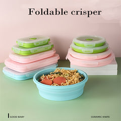 4pcs Foldable Lunch Box Leakproof Container for Teens & Wo