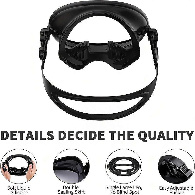 Snorkel Mask 180 Panoramic View Anti Leak Swimming Goggles
