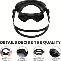 Snorkel Mask 180 Panoramic View Anti Leak Swimming Goggles