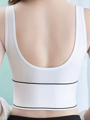2pcs Letter Print Tank Tops V Neck Sports Top Women's Lingerie & Underwear