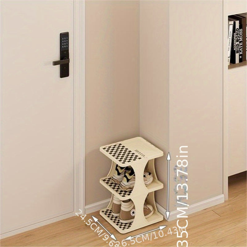 Slim Shoe Rack Plastic Door Back Shoe Storage Rack Space Saving