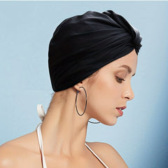 Women's Stretch Swim Cap: Protect Ears & Comfortable Fit