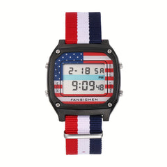 Kids' Digital Watch with Nylon Band and Alarm Clock
