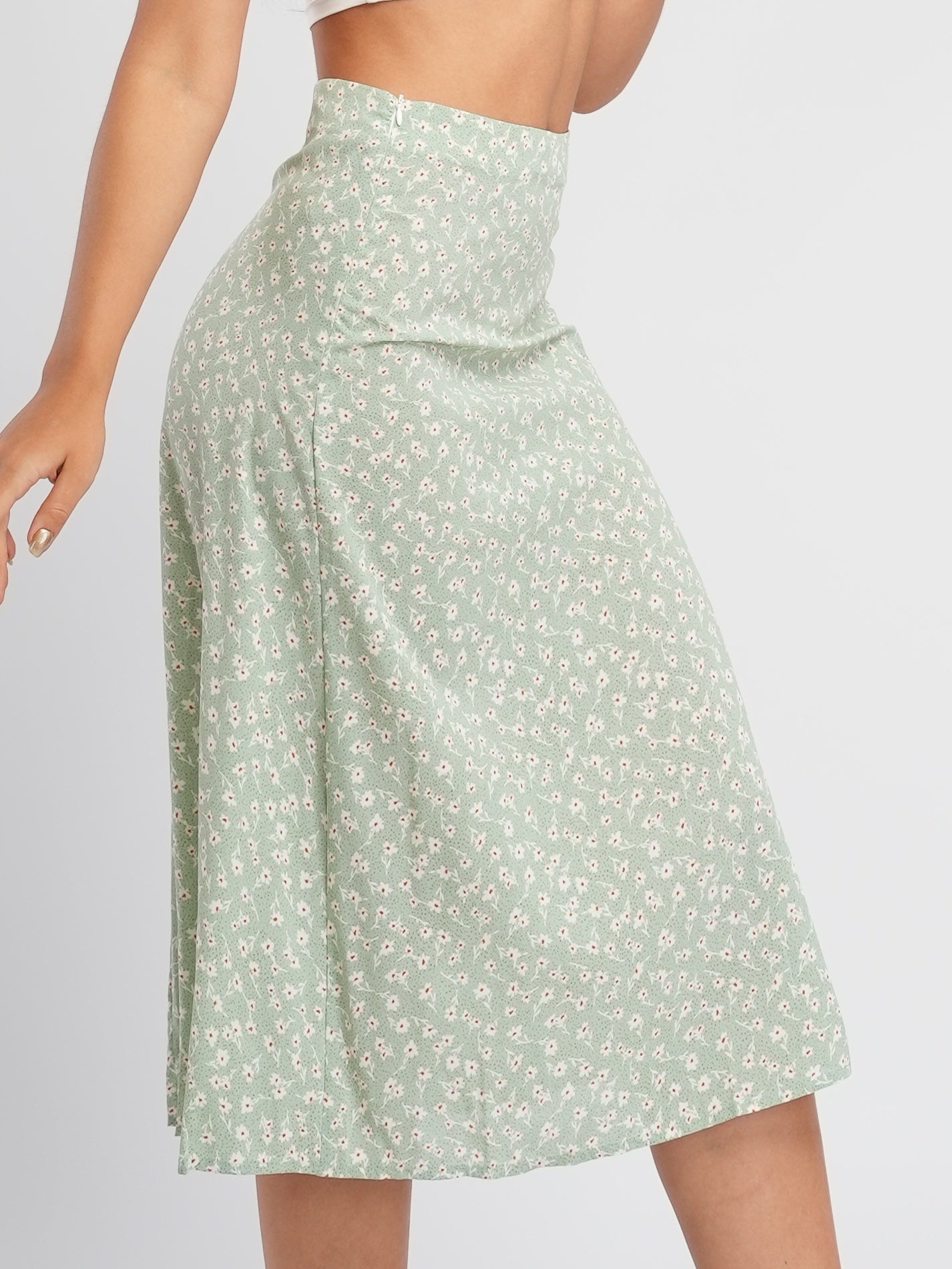 Ditsy Floral Slit Skirt Casual Loose Summer Women's Clothing