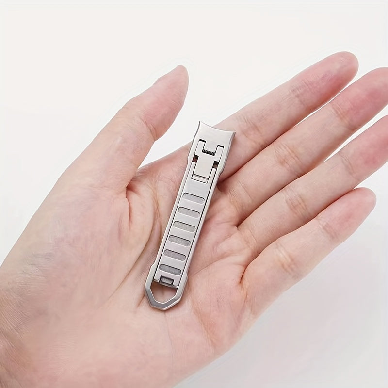 Portable Stainless Steel Folding Nail Clipper for Travel - Large Opening