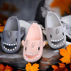 Boy's Cartoon Shark Lightweight Slippers Non Slip Slide Slippers