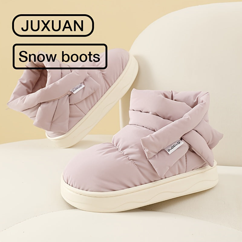 Women's Solid Thermal Snow Boots Fall Winter Keep Warm Non Slip Snow Shoes