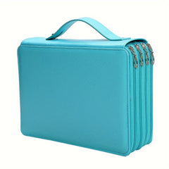 200 Slots Colored Pencil Organizer PU Leather Pencil Case Holder