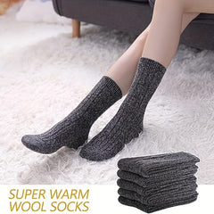 5 Pairs Soft Thickened Mid-calf Winter Socks