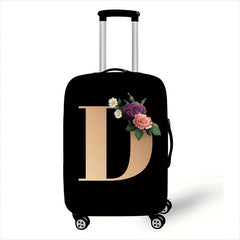 Flower Letters Travel Luggage Cover Elastic Dustproof Protective Washable Case