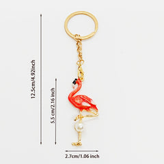 Flamingo Keychain Keyring Bag Car Key Pendant Gift