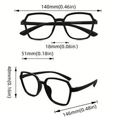 Men's TR90 Flat Glasses Light Blocking Mirror Holder