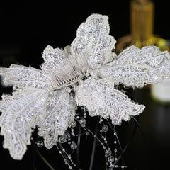 Bride Hair Comb Sequins Tassels Headwear Wedding Accessory