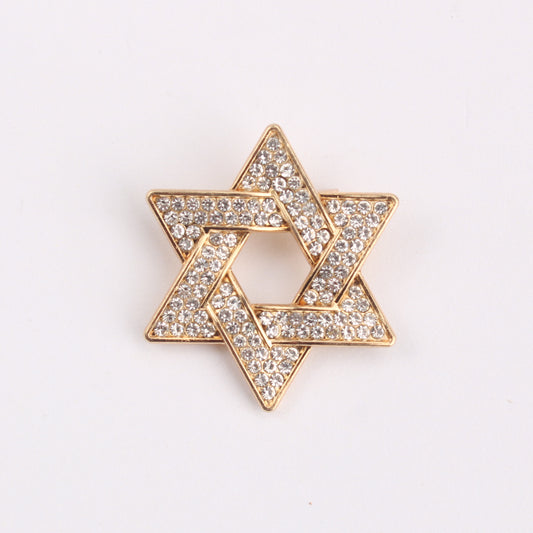 Hexagon Star Brooch Men's Suit & Jacket Accessory