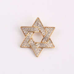 Hexagon Star Brooch Men's Suit & Jacket Accessory