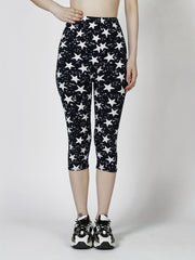 Women's Allover Print Skinny Capris Leggings