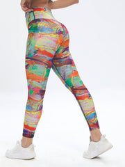 Print Casual Yoga Pants High Waist Stretchy Slimming Yoga Leggings