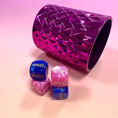 2pcs Pink Role Playing Dices 1.98cm Length Outdoor Indoor Entertainment