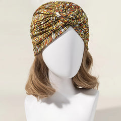 Printed Swirl Flower Headscarf Hat Bohemian Ethnic Style Snail Hat