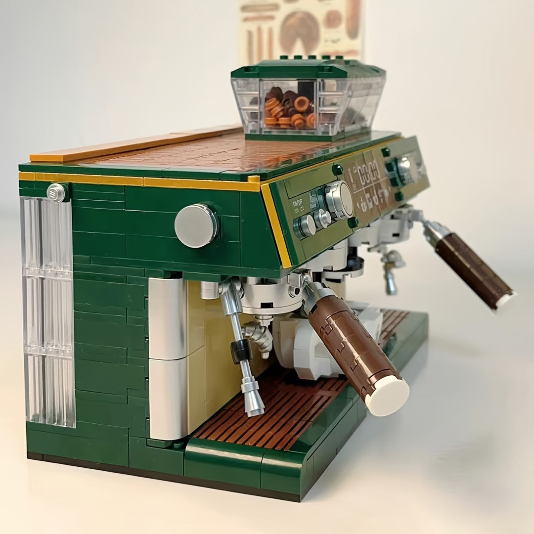Retro Coffee Machine Mini Block Model Building Toy