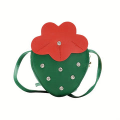 Kids Strawberry Zipper Crossbody Bag