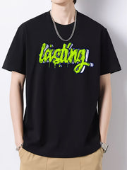 Men's Crew Neck Vintage T Shirt Loose Casual Top for Spring Summer