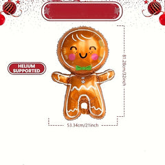 3pcs Gingerbread Man Balloons Christmas Party Decor