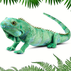 Realistic Plush Lizard Stuffed Animal Soft Toy Dark Green & Emerald