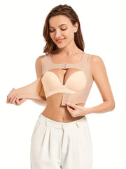 Front Buckle Shaping Tank Tops Push Up Lifting Slimmer Open Bust Top