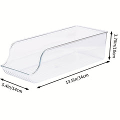 2pcs Refrigerator Can Dispenser Clear Plastic Storage