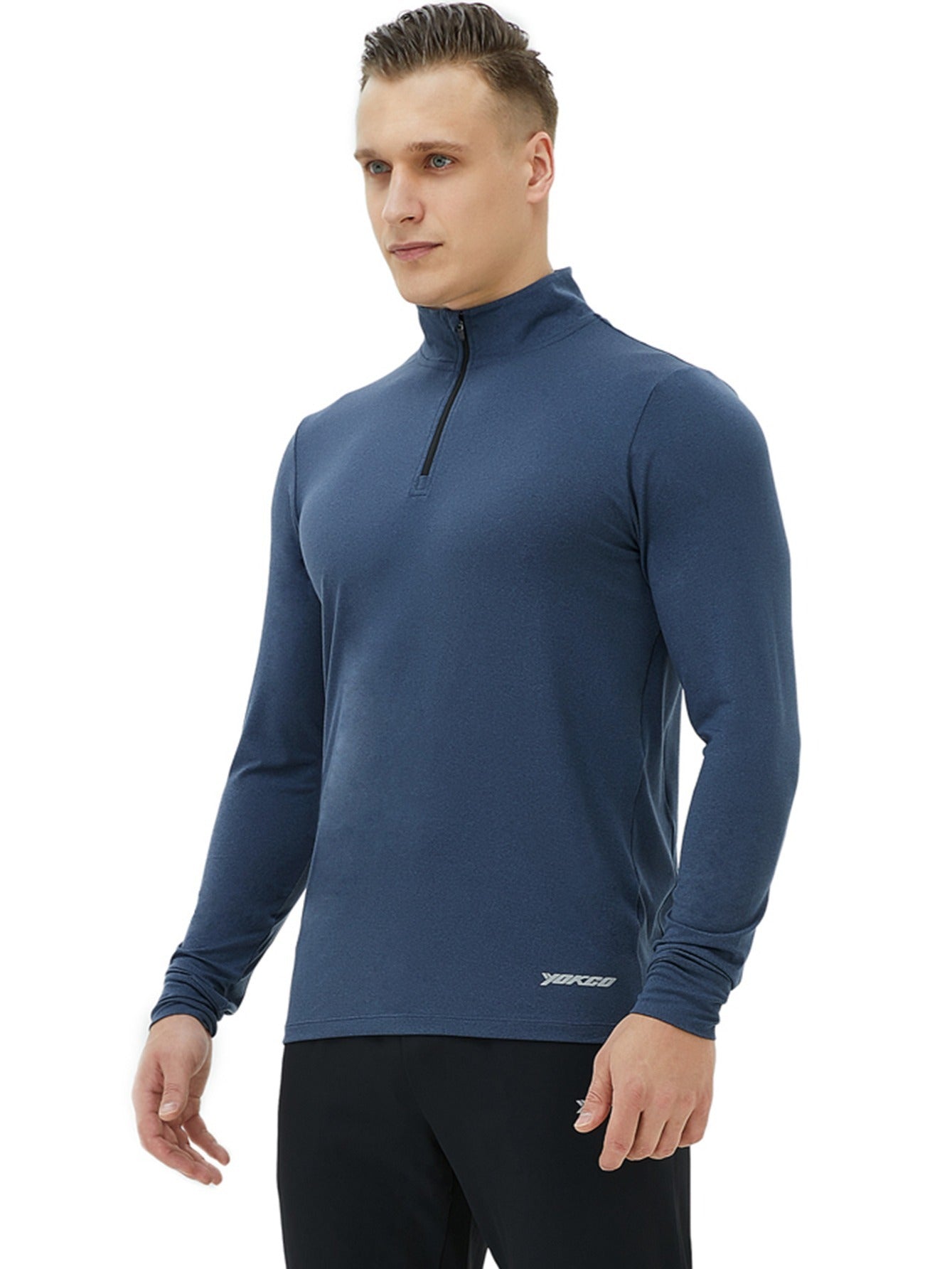 YOKGO Men's Sweat Resistance Quick Long Sleeve T Shirt