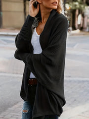 Women's Solid Bat Sleeve Cardigan