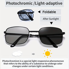 Men's Polarized Folding Sunglasses Metal Frame Outdoor Travel
