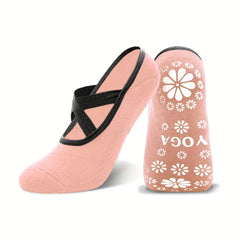 Cross Strap Non-slip Yoga Socks Breathable Gripper Socks