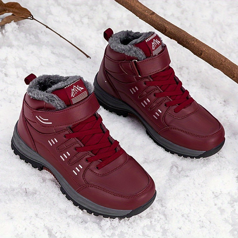 Women's Winter Snow Boots Fleece Lined Waterproof Hiking Outdoor Sports Sneakers