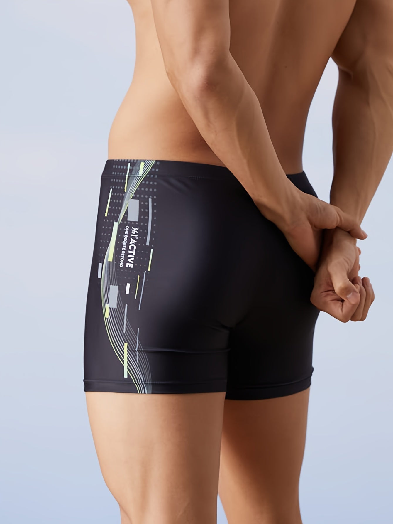 Solid Men's Boxer Sports Swimming Trunks Beach Shorts Surfing Beachwear