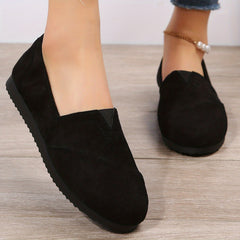 Women's Solid Flat Loafers Comfy Slip On Shoes