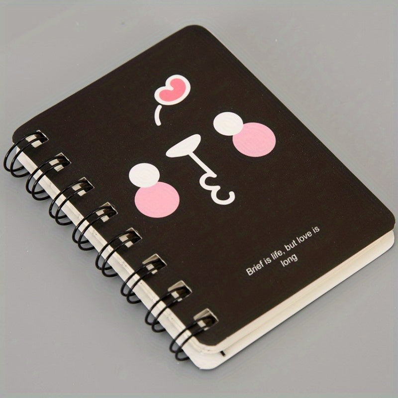 2pcs Mini Spiral Notebooks 80 Sheets 10.41x7.87cm