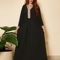 Modest Dress Women's Plus Lace Maxi Dress