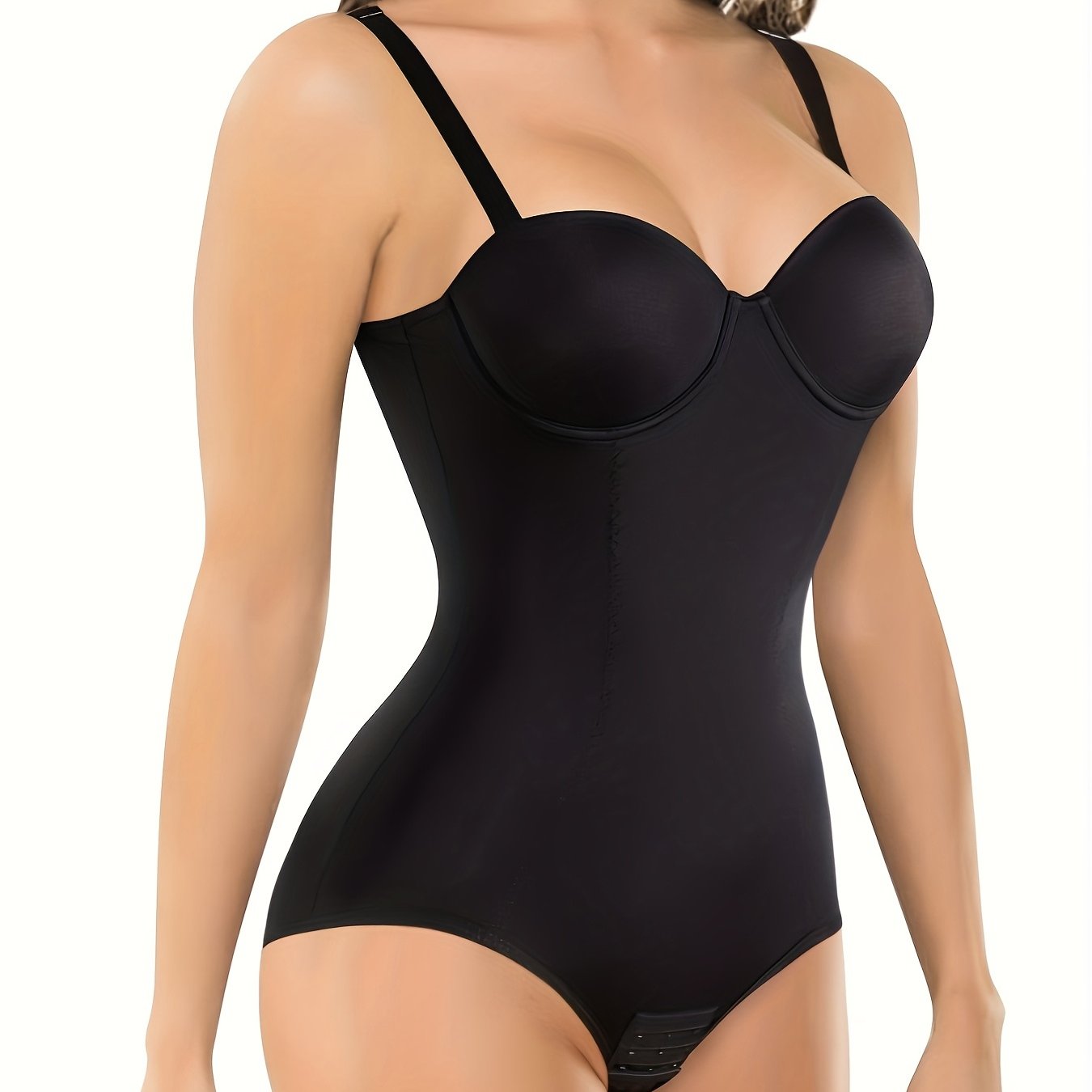 Women's Tummy Control Bodysuit Shapewear Top with Bra