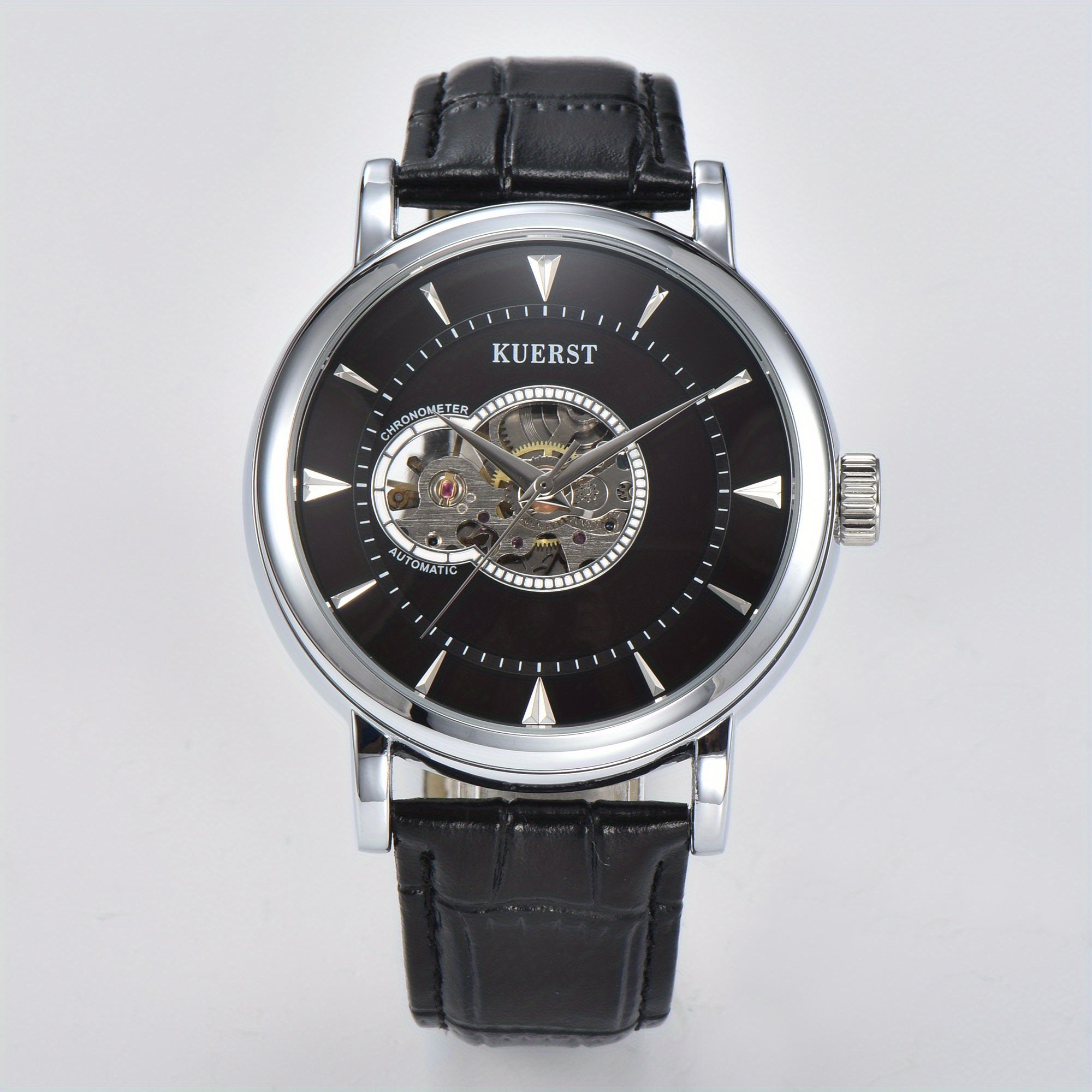 KUERST Teenager Watch Automatic Mechanical Hollow Waterproof Watch